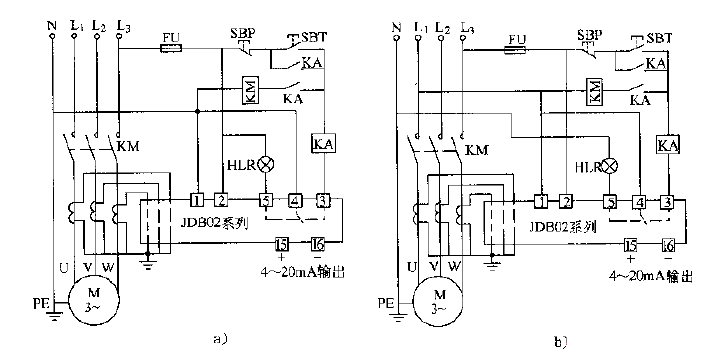 雙華JDB02配電流互感器的應用電路