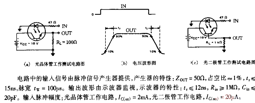TIL153／TIL154／TIL155型光耦合器電路