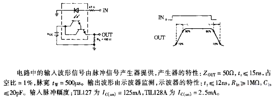 TIL127／TIL128A型光耦合器電路