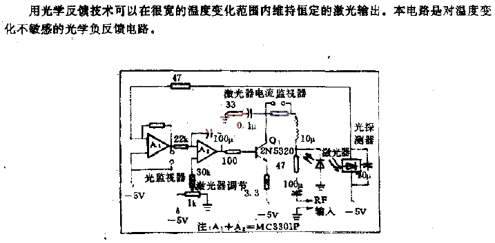 激光發射機線性度控制電路