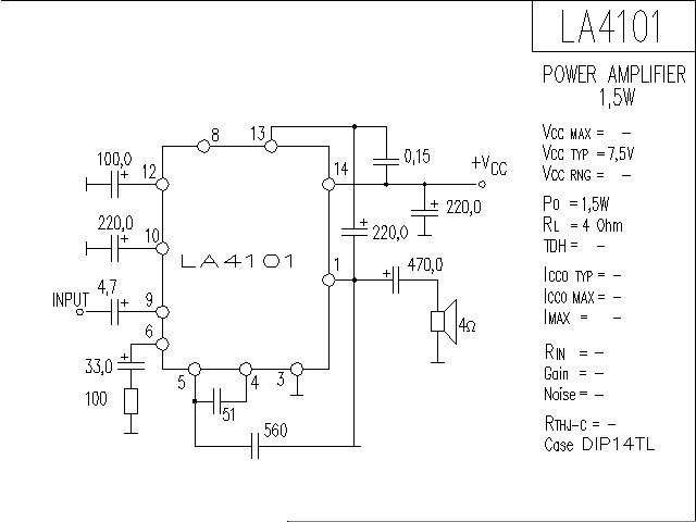 LA4101音響IC電路