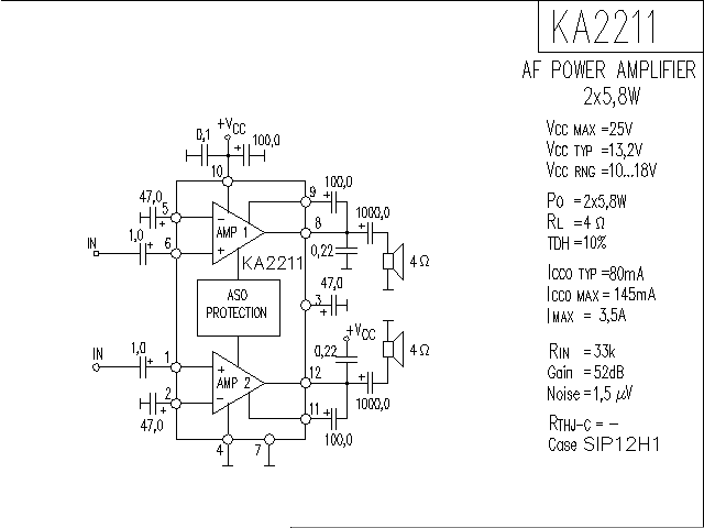 KA2211音響IC電路