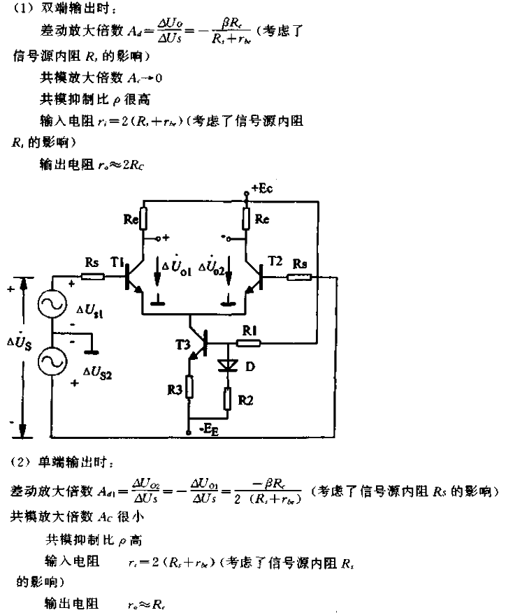雙端輸入差動放大器電路