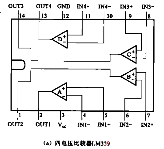 四電壓比較器LM339和電壓比較器LM393內部結構a