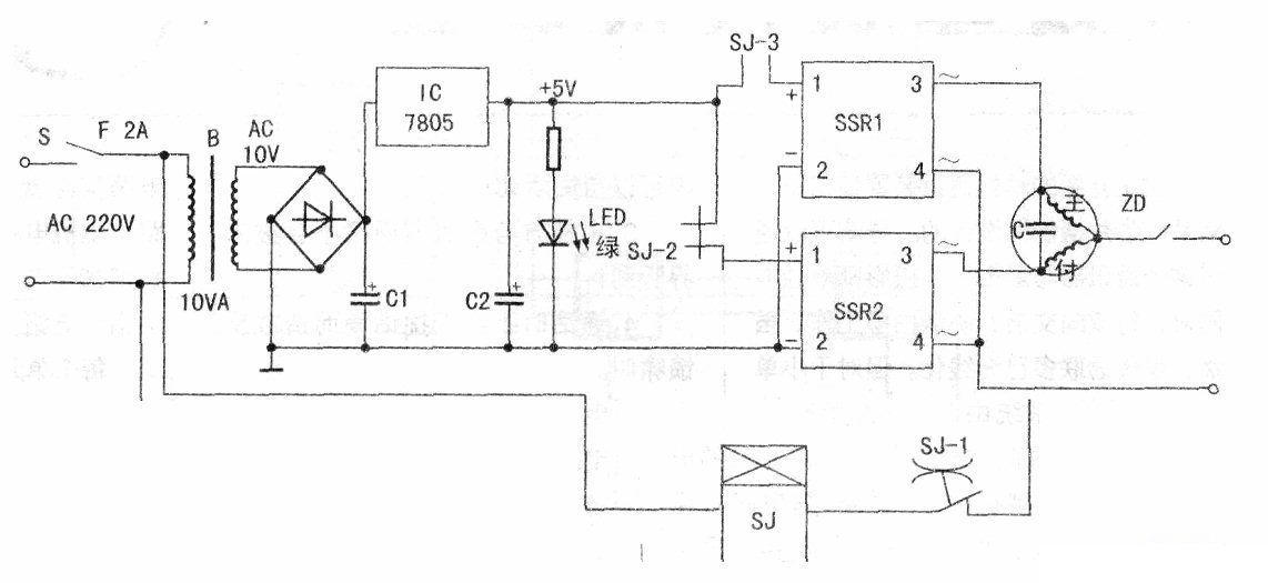 高靈敏的單相交流電動(dòng)機(jī)正反轉(zhuǎn)控制電路