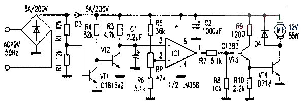 永磁式直流電機(jī)調(diào)速電路