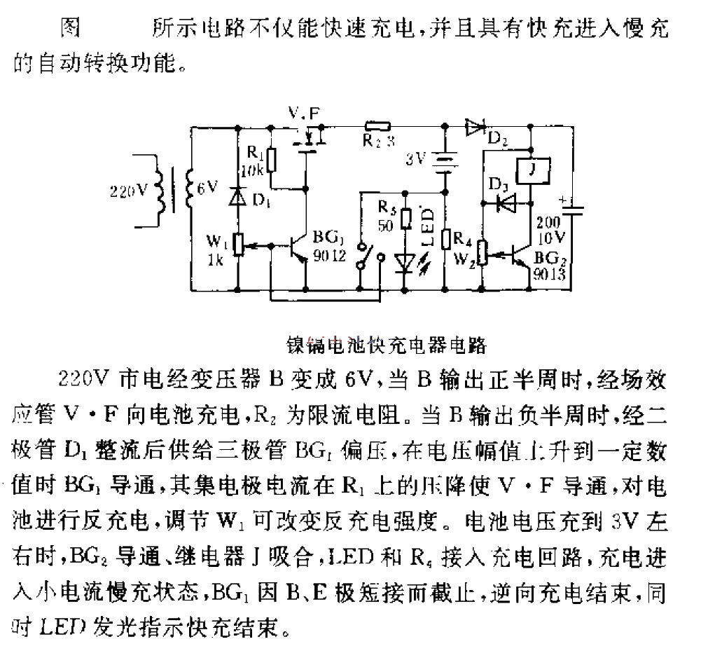 鎳鎘電池快充電器電路