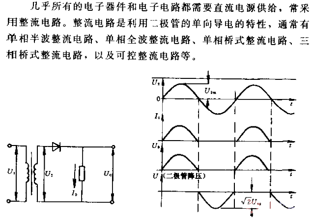 機電控制單相半波整流電路