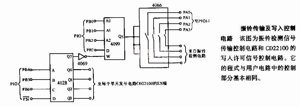 振鈴傳輸及寫入控制電路圖
