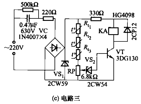 NTC三相異步電動機保護電路c