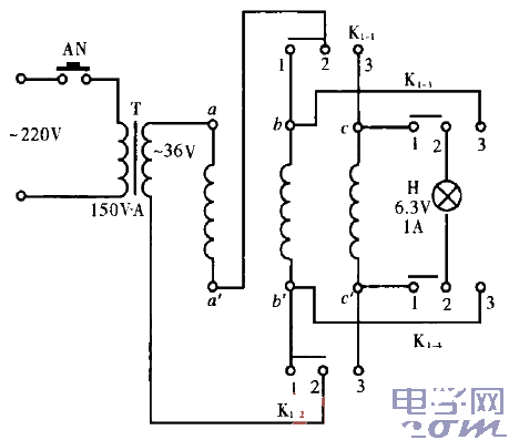 三相電動機繞組頭尾速判電路