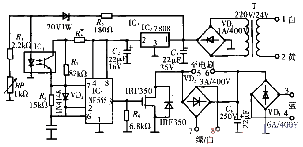 汽油發(fā)電機(jī)勵(lì)磁模塊代換電路