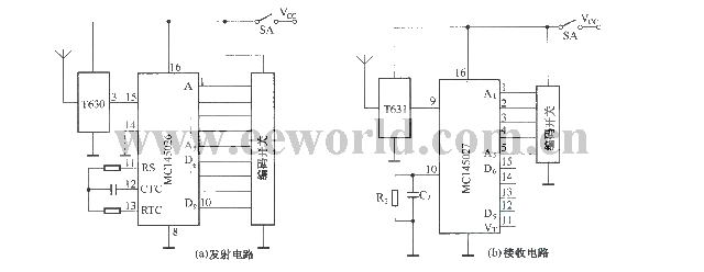 T630／T631組成的發射接收電路