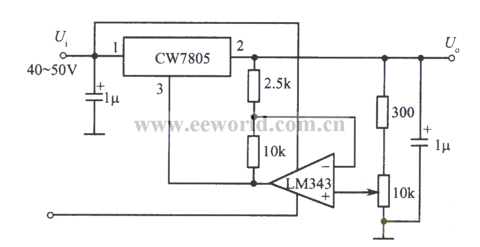 1～35V可調輸出穩壓電源電路