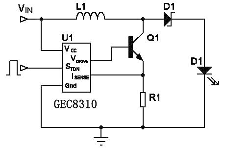 基于GEC8310的高電池壽命LED電路