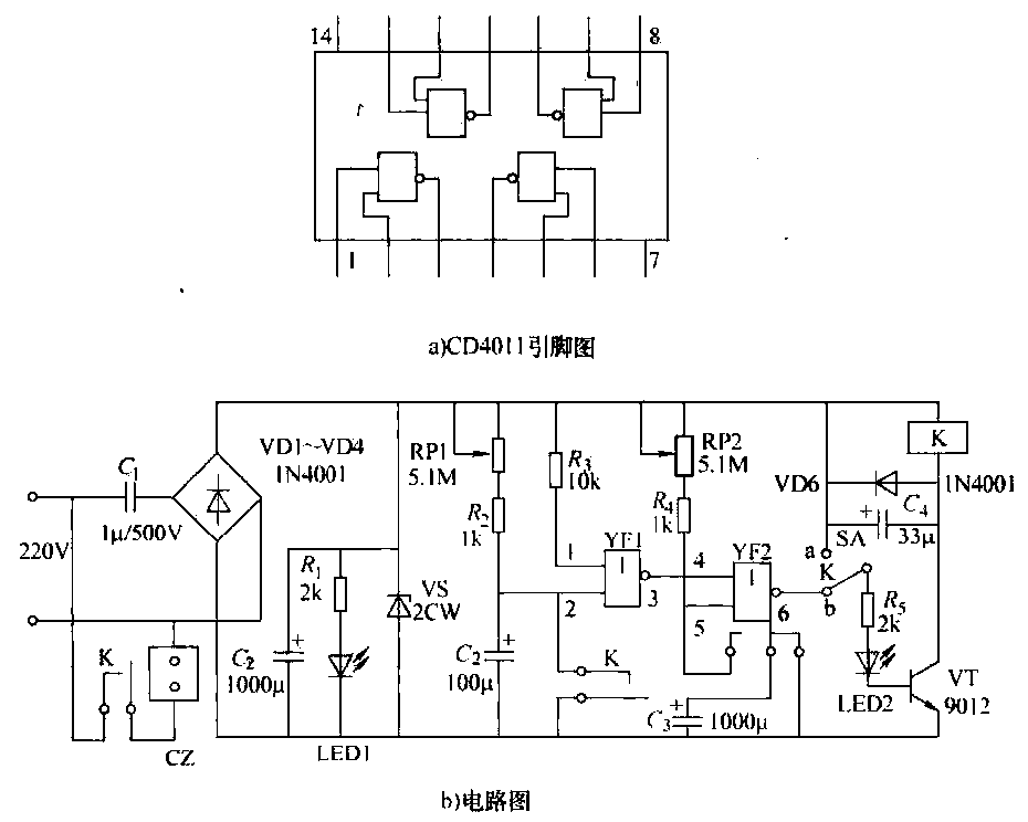 家用電熱毯節電電路