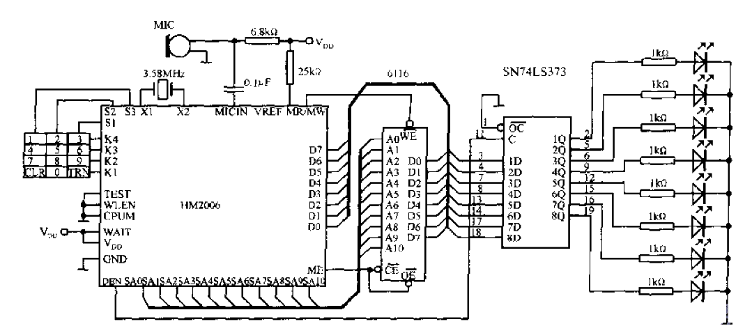 語音識別電路HM2006典型應用電路
