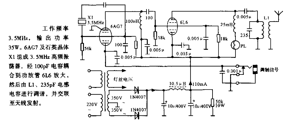 3.5MHz電子管發(fā)射機(jī)