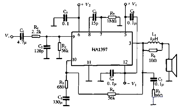 HA1397的應(yīng)用電路