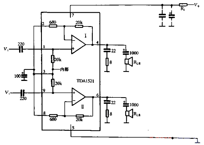 TDA1521的應(yīng)用電路