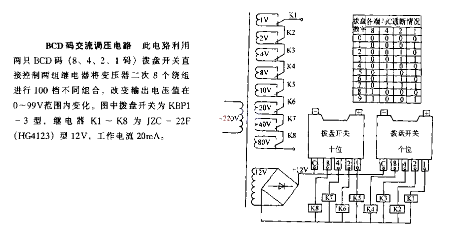 BCD碼交流調壓電路
