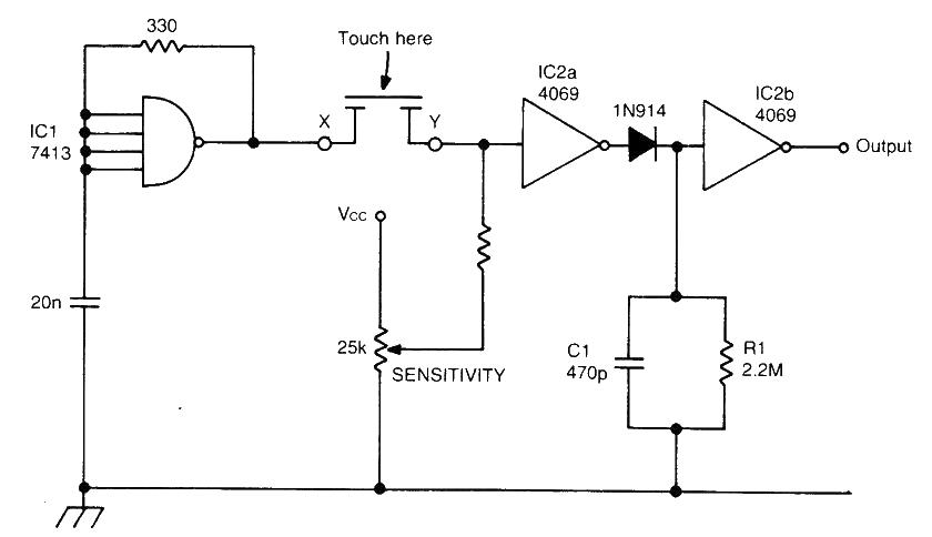 CMOS觸摸電路