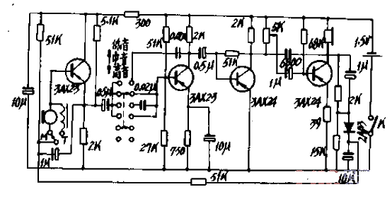 天津ZT-3型助聽器電路