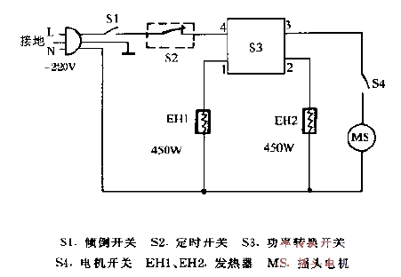 美的LS9,LS11遠紅外電暖器電路圖