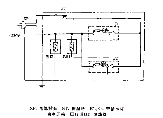 東風DFN-15A,DFN-20A,DFN-25A,DFN-30A充油式電暖器電路圖