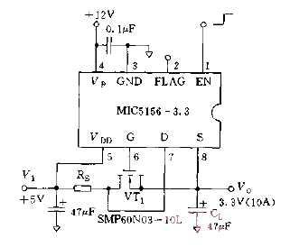 采用MIC5156構(gòu)成的電源電路圖