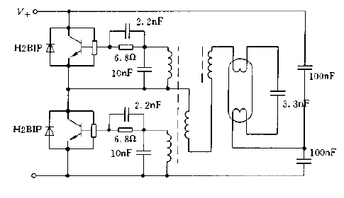 H2BIP應用于40W熒光燈電子鎮流器電路圖