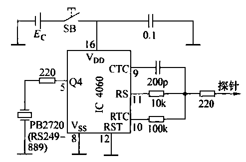 電纜斷裂處測量儀電路
