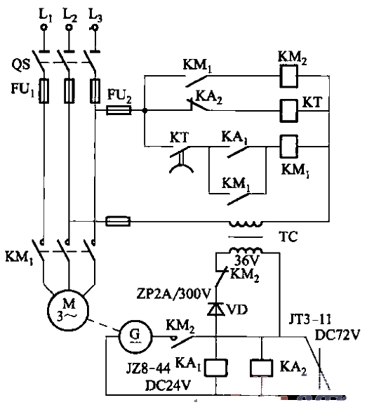 直流弧焊機空載自停電路之一