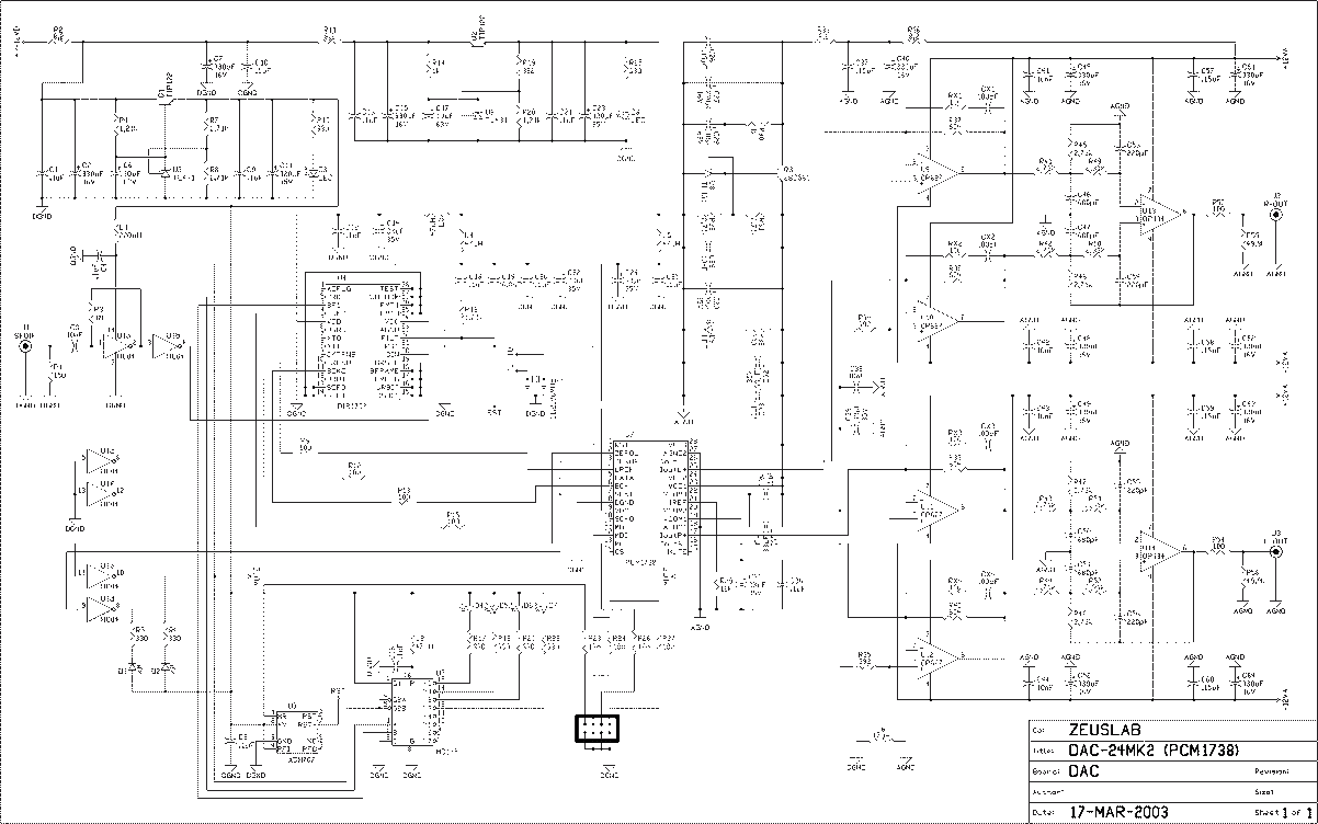 膽機DIR1703+PCM1738 DAC電路圖