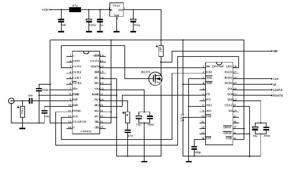 膽機CS8412+PCM63經典設計電路圖
