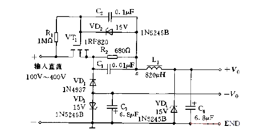 高輸入電壓的DC,DC變換器電路圖