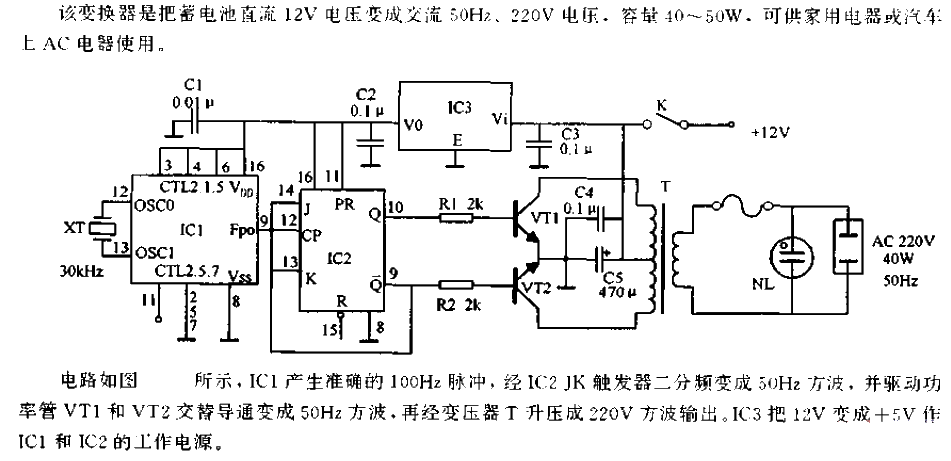 家用DC-AC變換器電路