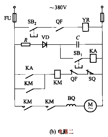 DW15系列斷路器電動機無預儲能合閘電路b